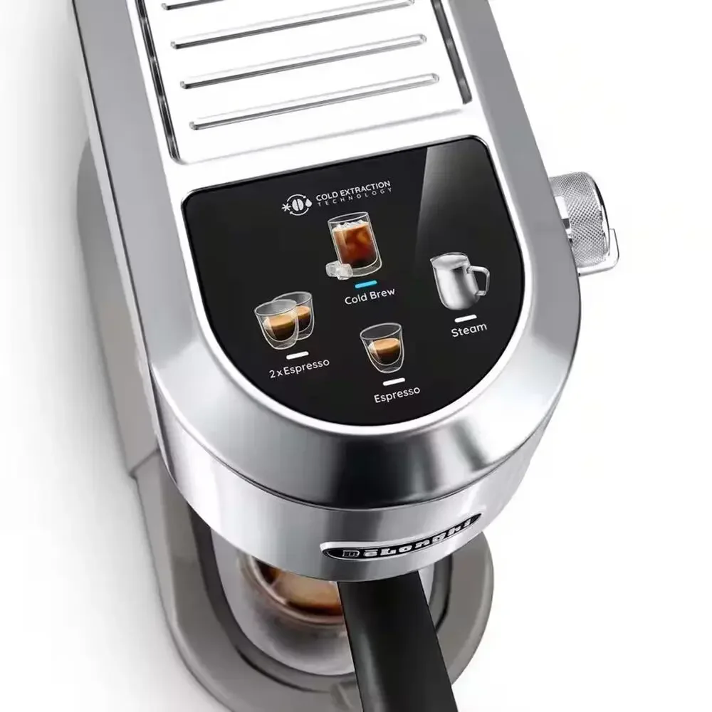 DeLonghi Dedica Duo Compact Espresso Machine Cold Brew, Frother, Stainless Steel